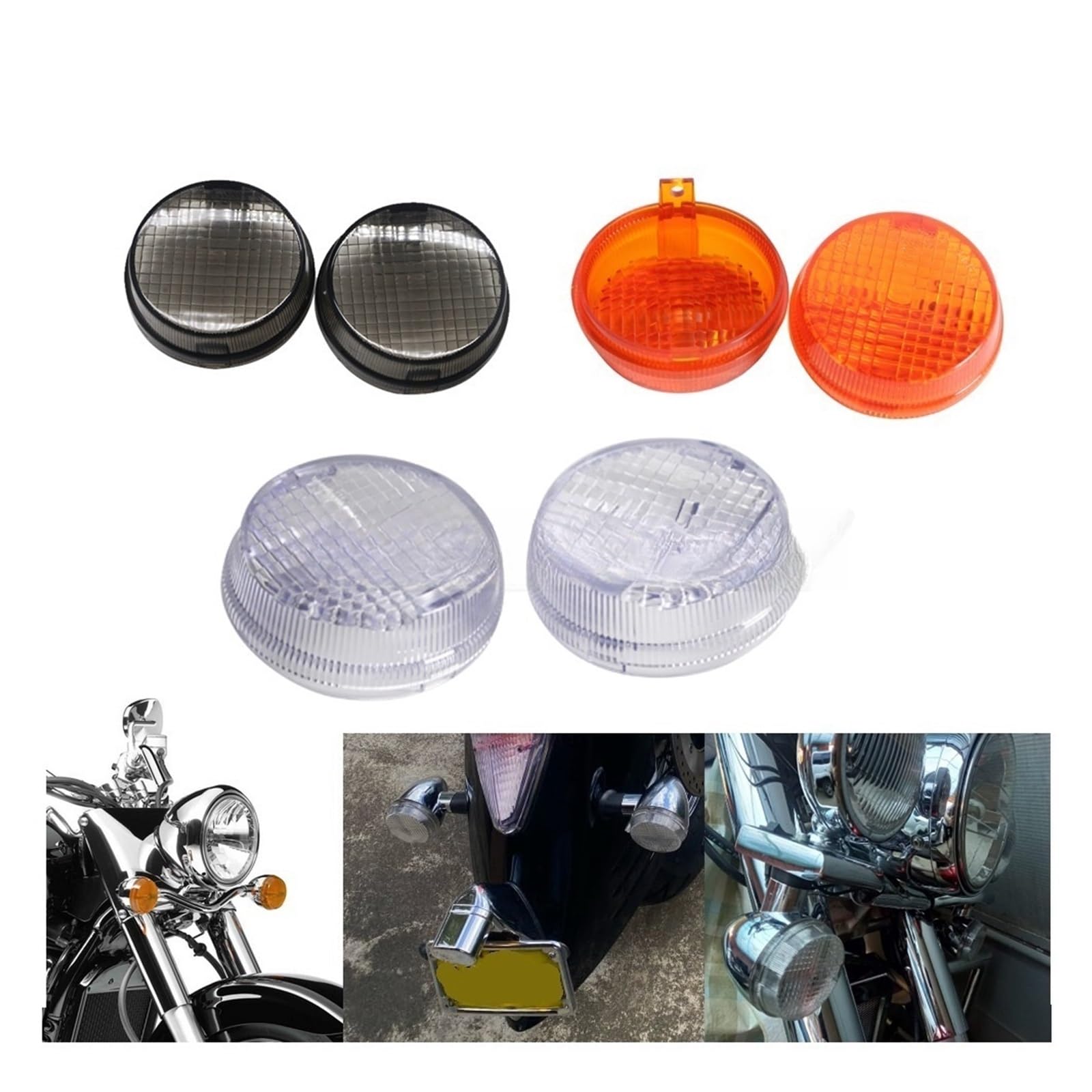 Indicatori di direzione moto Moto Anteriore Posteriore Indicatori Di Direzione Lente Della Lampada Borsette Per Cruisers Per Rebel Per Shadow VT VTX 1300 Indicatore Lampeggiante Copertura