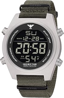 KHS Inceptor Steel Digital KHS.INCSD.NSGO mit Natoband steingrau-Oliv