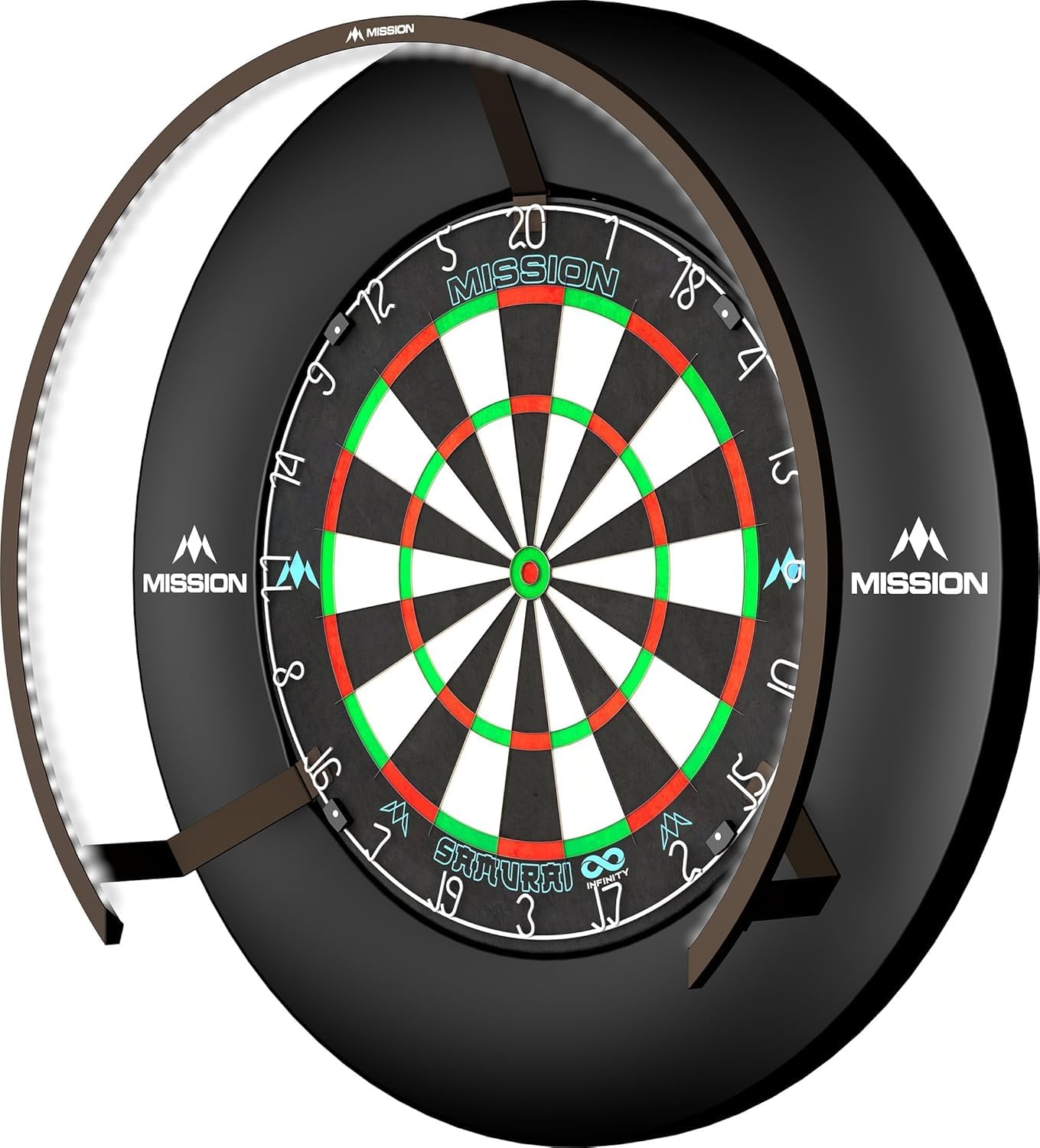 Mission Darts Torus 270 system oświetlenia LED do darta, piaskowana czerń