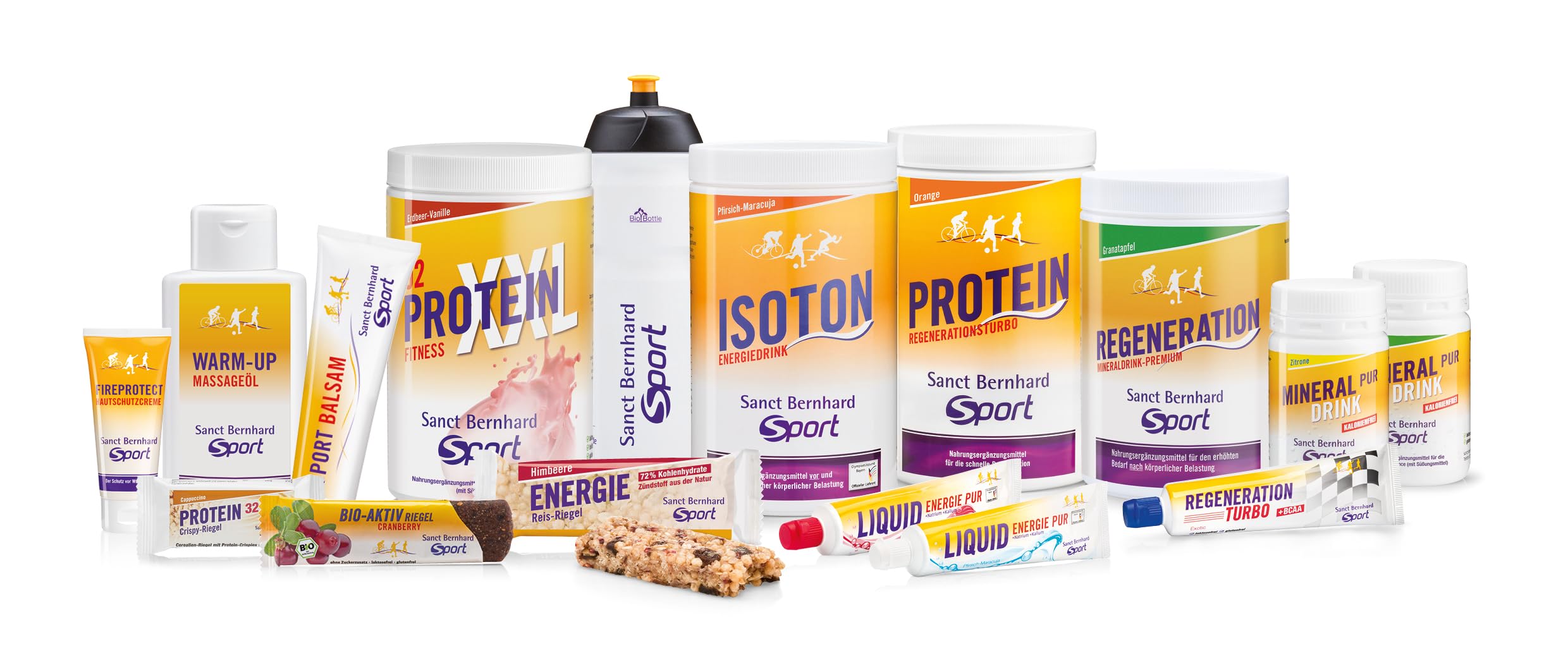 Sanct Bernhard Sport Liquid Energie Pur | 18 Tuben | Kohlehydratreiches Energie-Gel | Geschmack Kirsche | Laktosefrei, glutenfrei und vegan | Deutsche Produktion & laborgeprüft