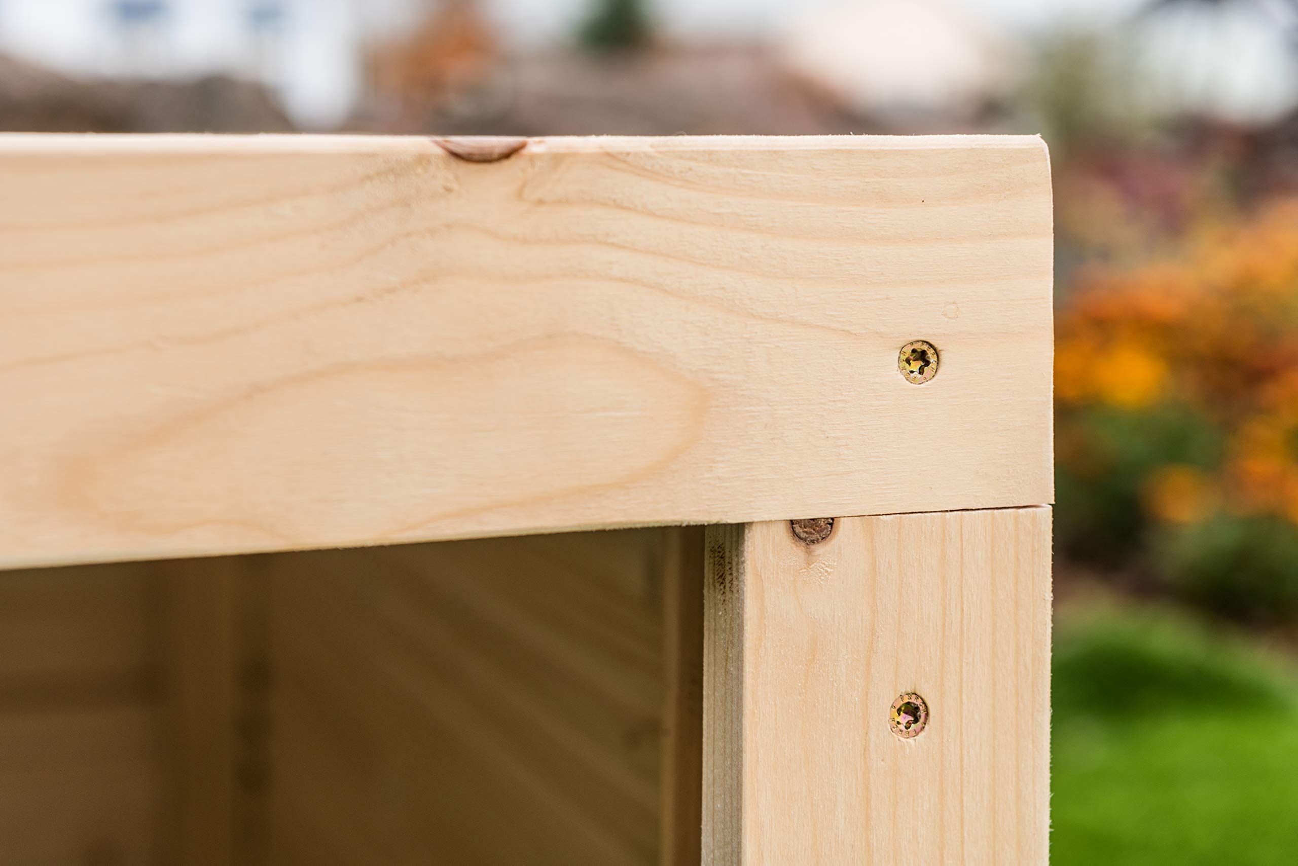 Garaje para robot cortacésped de madera, cubo, listo para montar, carga práctica, lluvia y protección UV, 69 x 69 x 40 cm