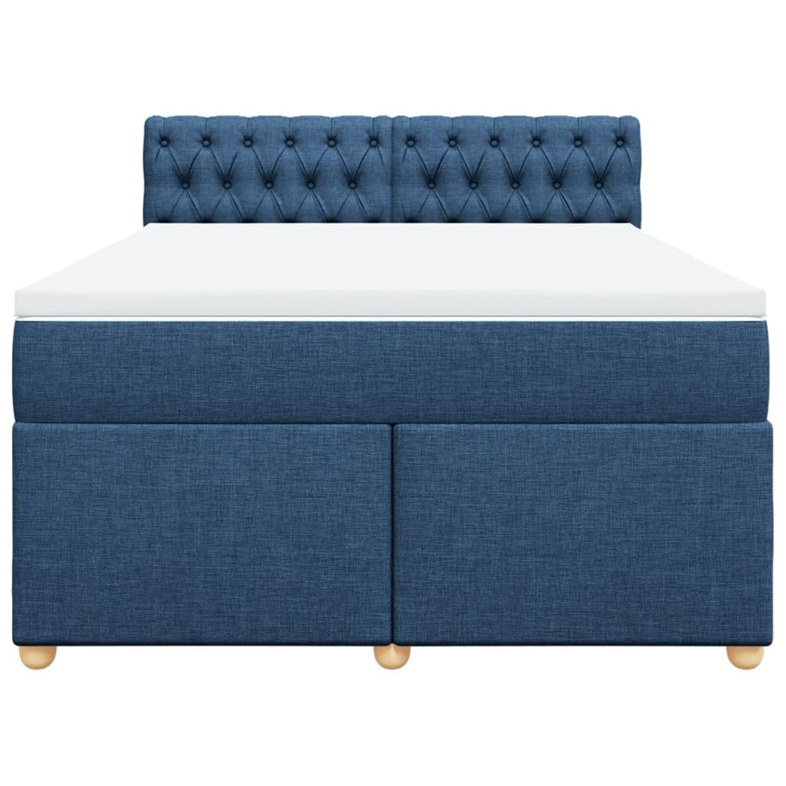 ATOMSTACK MAKER Letto a molle, 140 x 200 cm, con materasso a molle insacchettate e testiera LED, blu, tessuto (100% poliestere), letto a soppalco con piede in legno di pino massiccio, con
