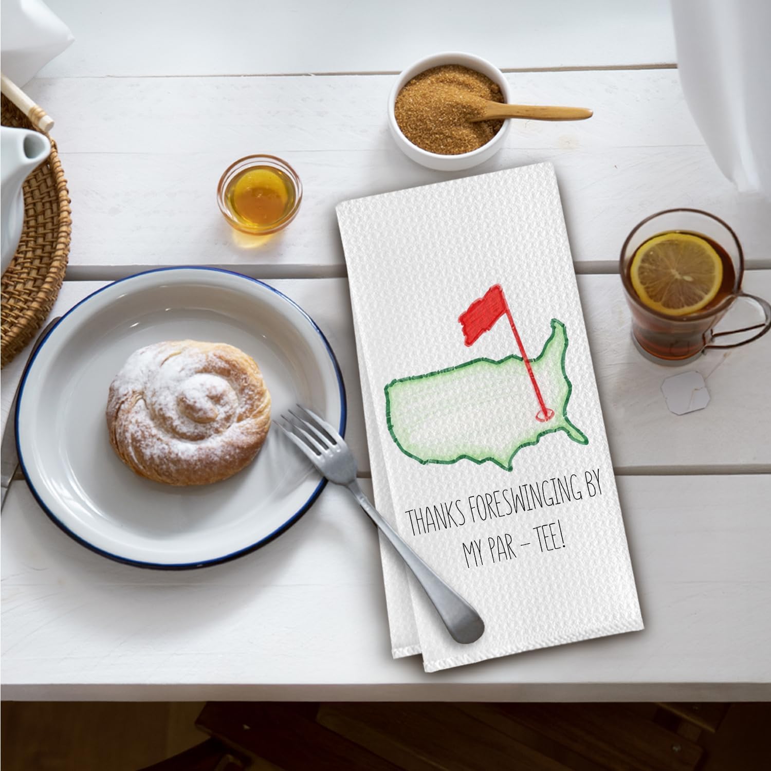 Golfing Gifts Kitchen Towels, Gifts for Golf Lovers Dish Tea Towels for Kitchen Decor, Golfer Gift for Women Men Decorative Hand Towel for Bathroom, 16x24 Inch - Image 2