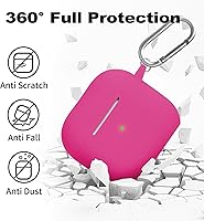 Vista 161 de Funda para AirPods Pro con kit de limpieza, funda de silicona suave para Apple AirPod Pro de 1ª/2ª generación, accesorios de funda AirPods Pro/Pro 2