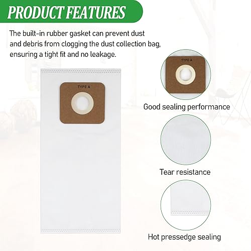 Miniatura 6 de 4 bolsas de vacío SAH-6 para Simplicity Tipo A y S20EZM, resistentes al desgarro y de alta durabilidad, se adaptan a aspiradoras verticales Symmetry