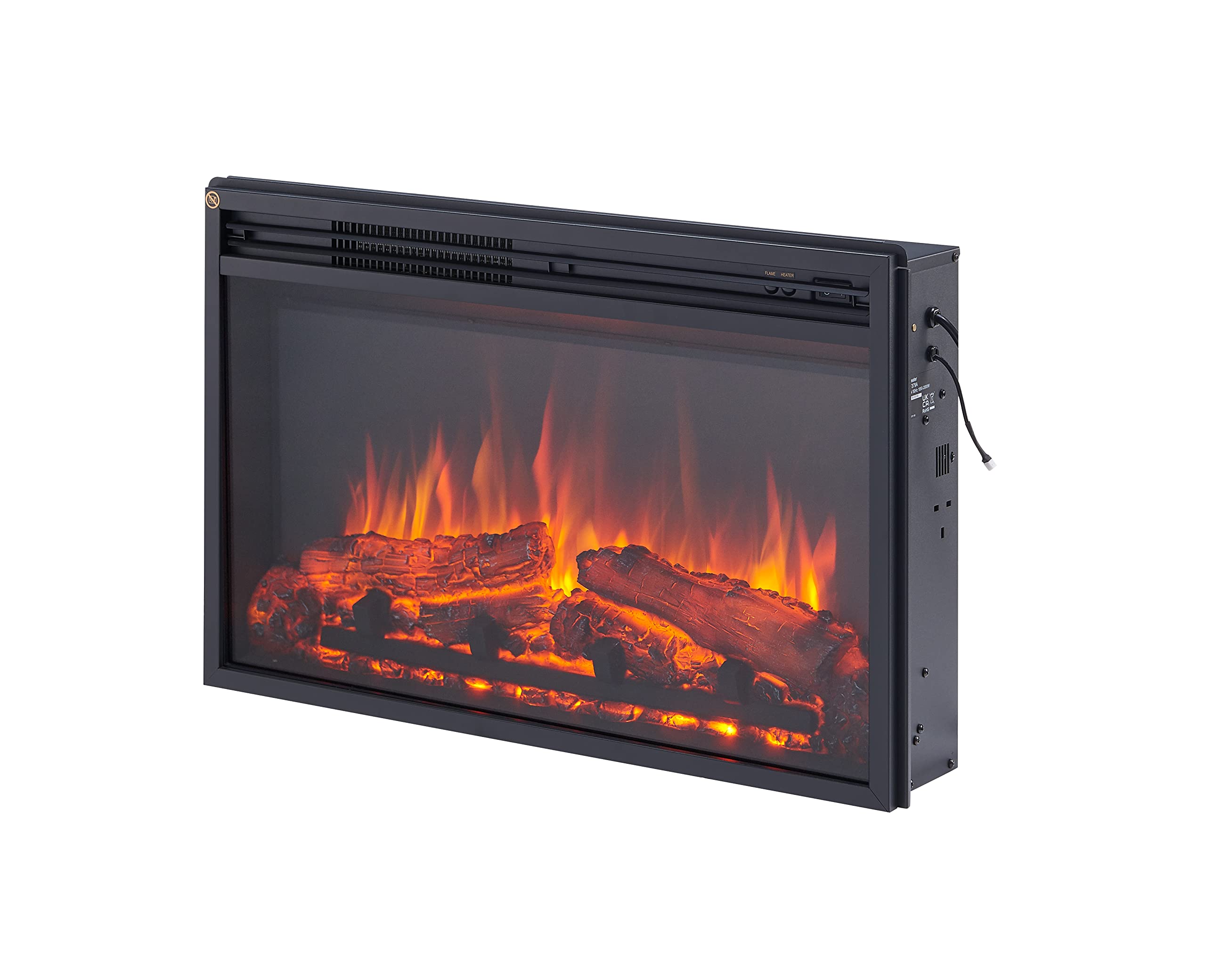 Caminetto Elettrico BALDERIA Finn - 2000W, Effetto Fiamma 3D, Telecomando, Timer, Termostato, Bianco - Foto 8