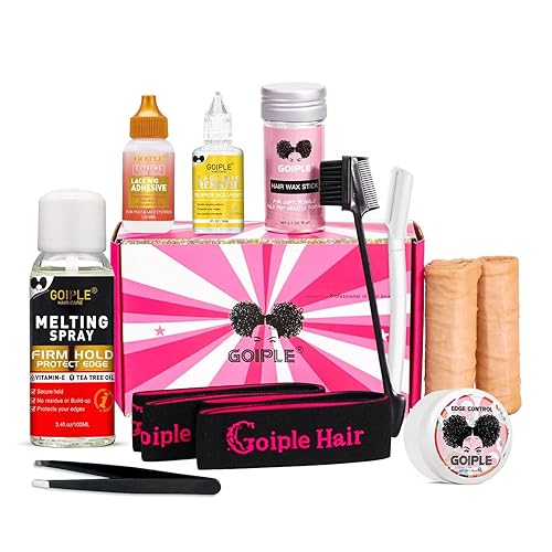 Peluca de spray de fusión de encaje, pegamento de encaje para pelucas de encaje frontal, pegamento frontal de sujeción adicional, herramientas