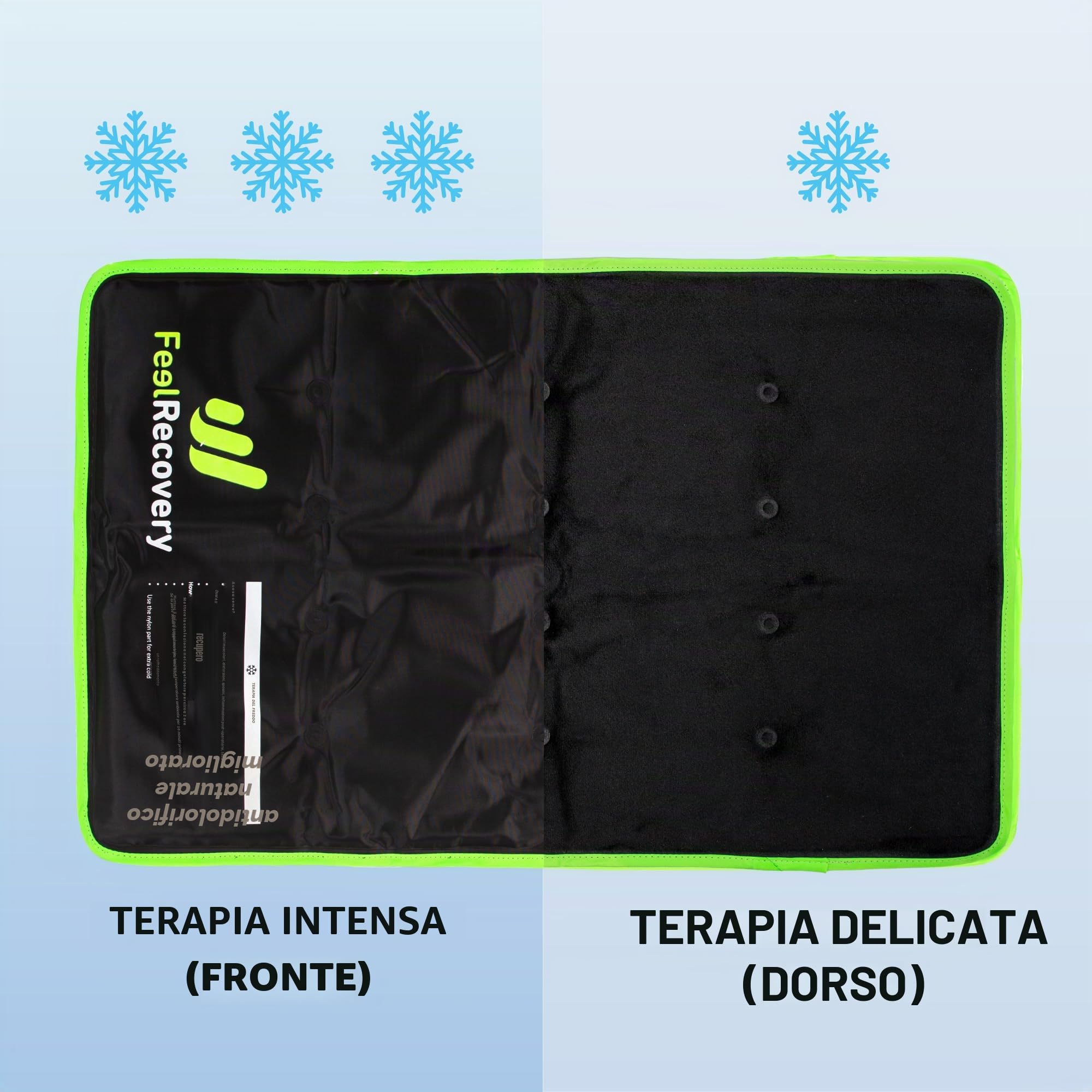 Cuscino Refrigerante per Dormire Grande (60x38 cm) - Impacco Ghiaccio Rinfrescante Caldo Freddo - Sacchetto Gel con Tessuto Morbido - Borsa Ghiaccio Gel Riutilizzabile Dolori Schiena, Gambe e Addome