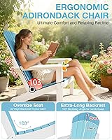 Vista 5 de Silla Adirondack plegable – Silla de patio Adirondack reciclable de polietileno de alta densidad para exteriores con soporte para tazas, textura