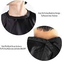 Vista 4 de Delkinz Barber Cape with Adjustable Snap Closure waterproof Hair Cutting Salon Cape for Unisex, Perfect for Hairstylists