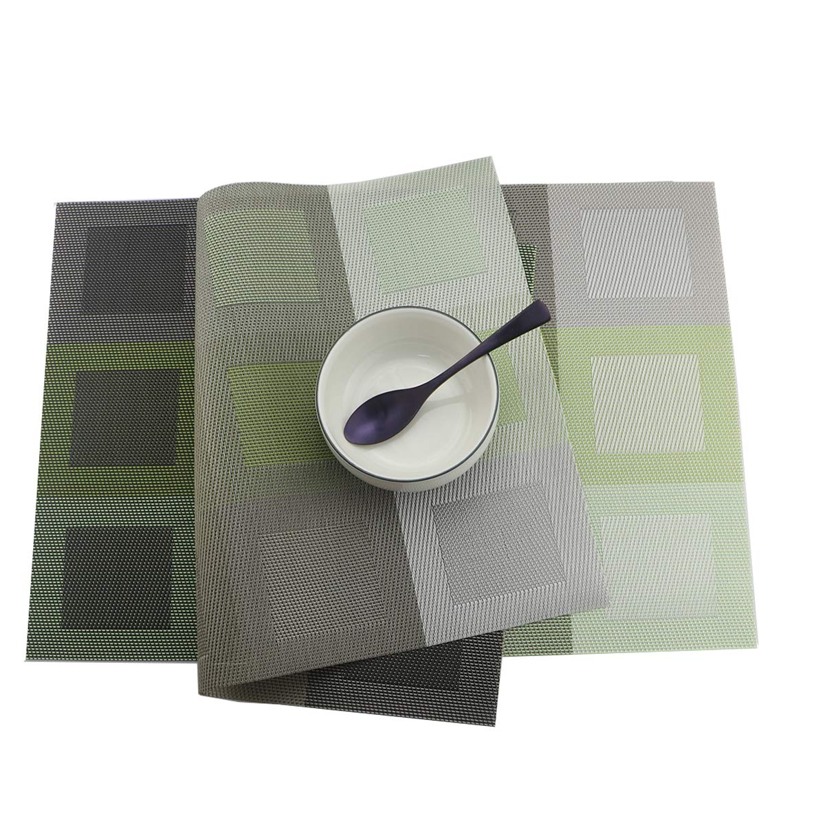 Manteles Individuales de Vinilo Resistente al Calor para Comedor, Antideslizantes, Lavables, Juego de 6