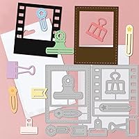 Vista 3 de GLOBLELAND Troqueles de corte de marco de película para marco de fotos, troqueles de corte de tarjetas, clips de papel para hacer tarjetas