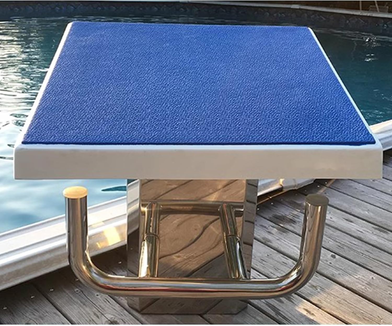 Swimming Pool Diving Platform, 304 Stainless Steel Non-Slip Diving Boards, Inclined Countertop Pools Training Competition Diving Platform (Blue 50x50x45cm)