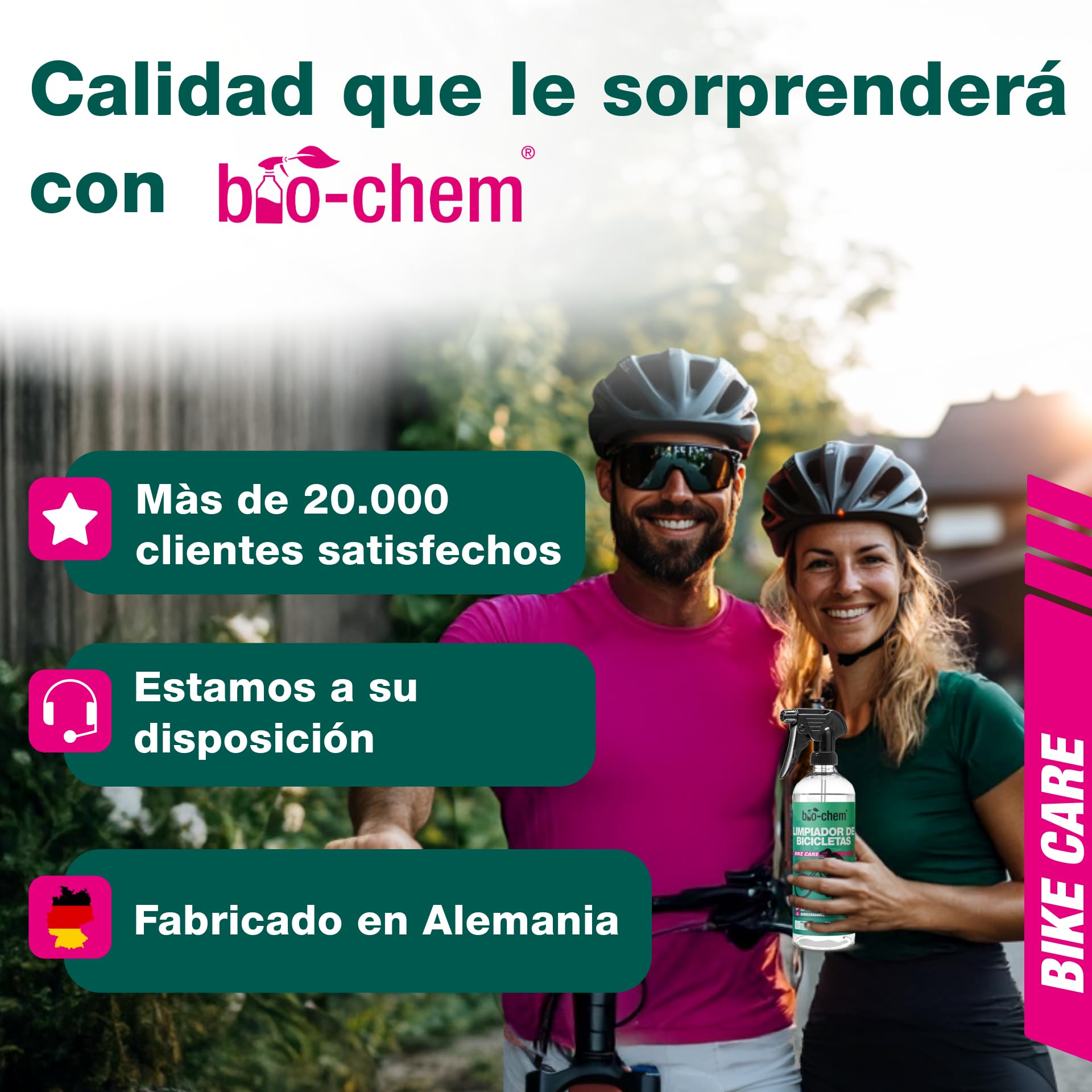 bio-chem Limpiador de cuadros de bicicleta 5L + pulverizador de espuma | Limpiador antioxidante para bicicletas de carretera, de montaña y eléctricas - Limpiador desengrasante
