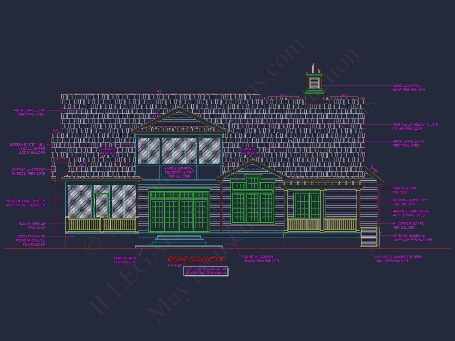 11-1483 HOUSE PLAN - Custom House Plan With 2-Story CAD Designs, Blueprints, Features