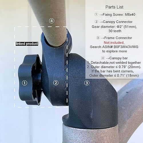 Miniatura 5 de Accesorios de plástico para columpio de jardín para RUS4180-2002 Swing, engranaje de 2 "con 30 dientes (1PCSCTN)