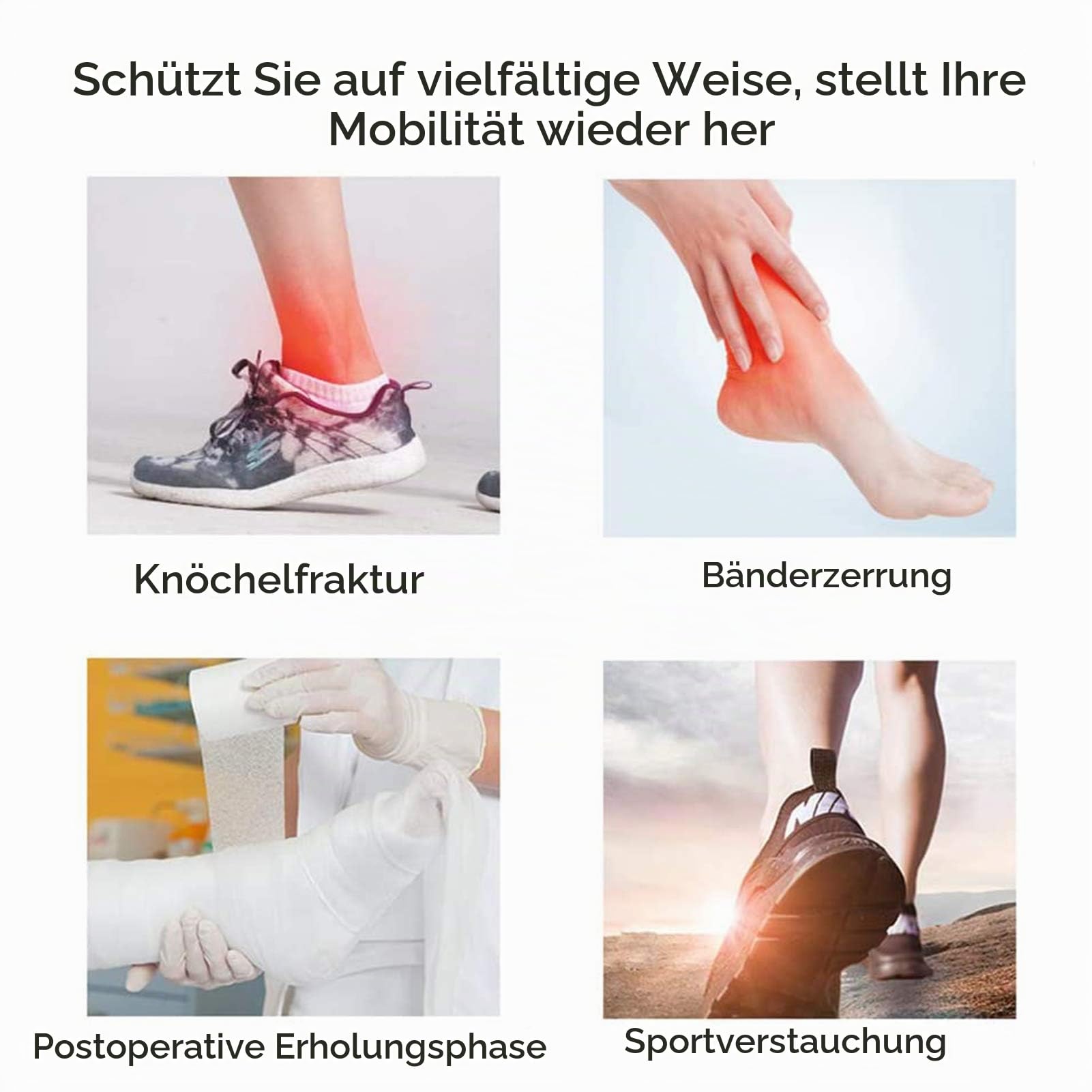 Lenkbarer Knie-Walker, Teleskop-Walker Mit Einem Bein, rutschfeste Krücken Knie-Single-Leg-Krücken Für Knöchelfrakturen, Verstauchungen, Wade