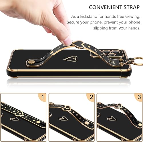 Miniatura 3 de GUAGUA Funda para Samsung Galaxy A23 4G5G, Galaxy A23, funda para teléfono Galaxy A23, delgada, flexible, chapado en TPU con corazón de amor con