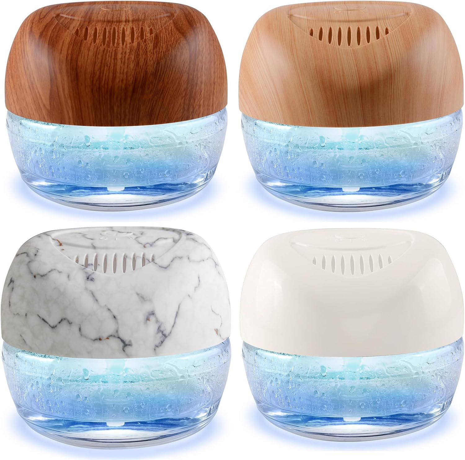 4-Pack Water-Based Purifier Air Washer, Air Revitalizer & Fresh Aire Freshener, Air Fresher with 7 LED Color Changing Mood Light for Rooms