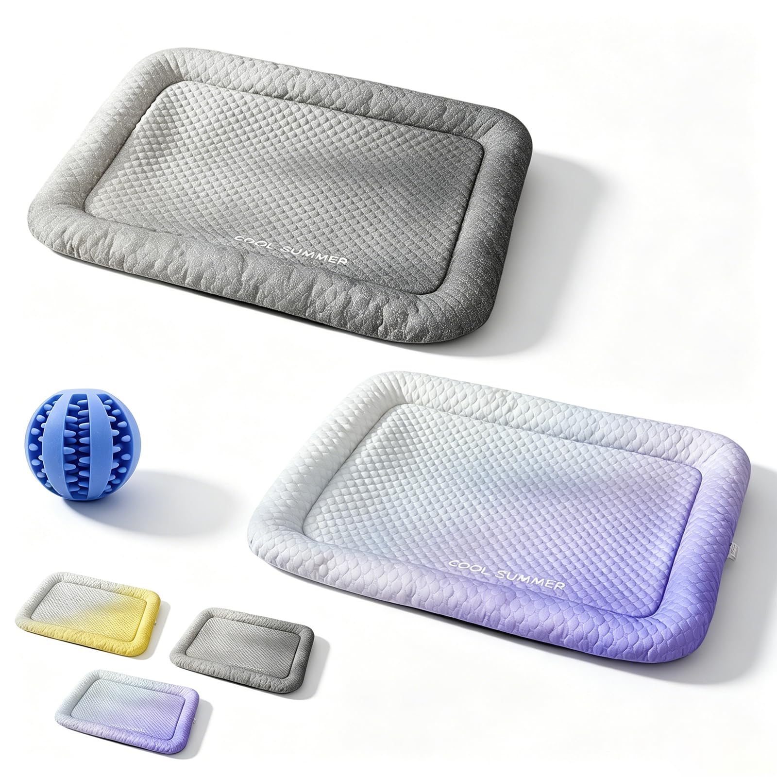 Pet Cooling Pad Mat for Dogs and Cats, Ice Silk Cooling Mat for Dogs, Non-slip Ice Silk Summer Cool Bed Blanket in Gradient Colours, Cloud-Like Comfort, Washable, for Indoor Floors Car (#6,L)
