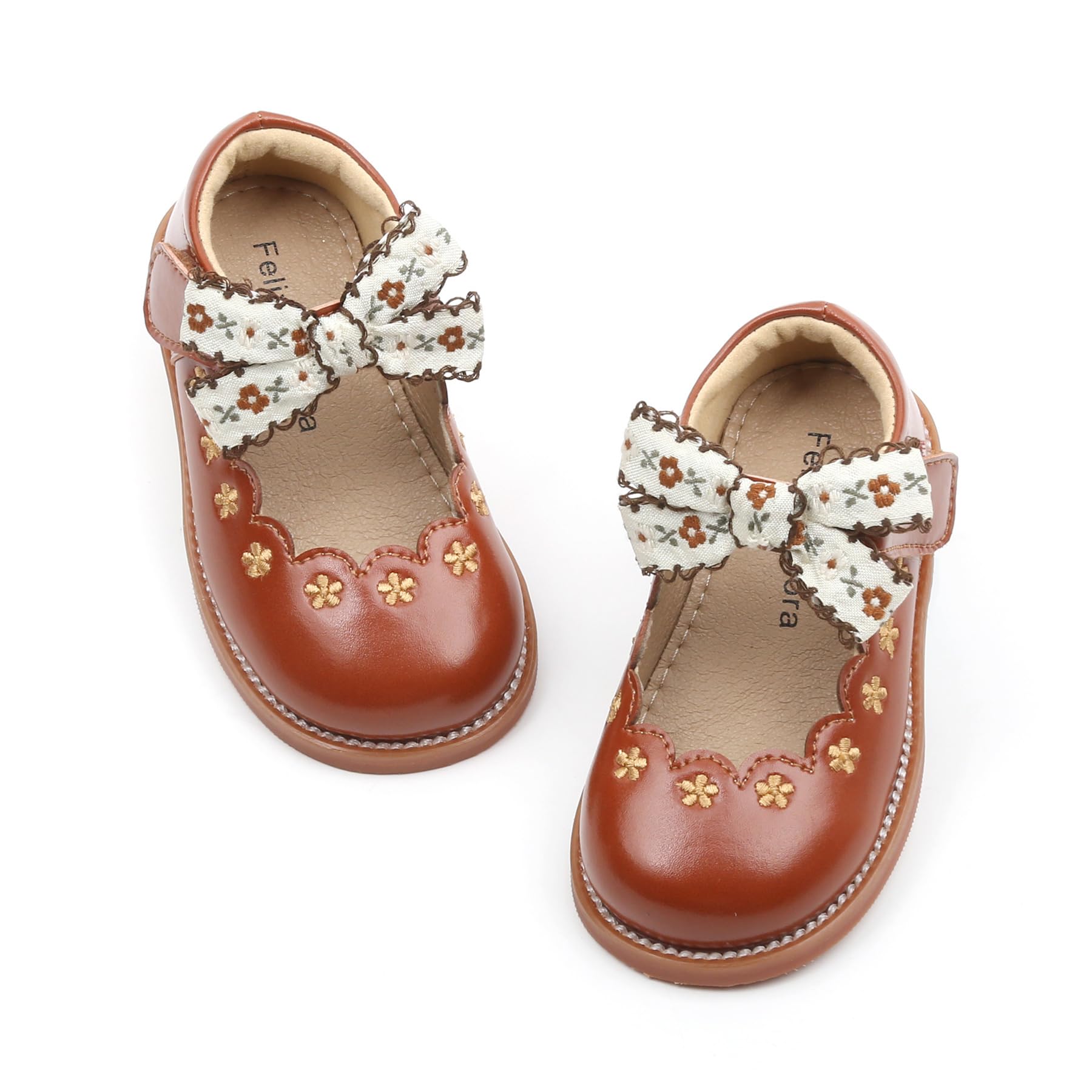 Felix & Flora Toddler Little Girl Mary Jane Dress Shoes - Ballet Flats for Girl Party School Shoes — view 44