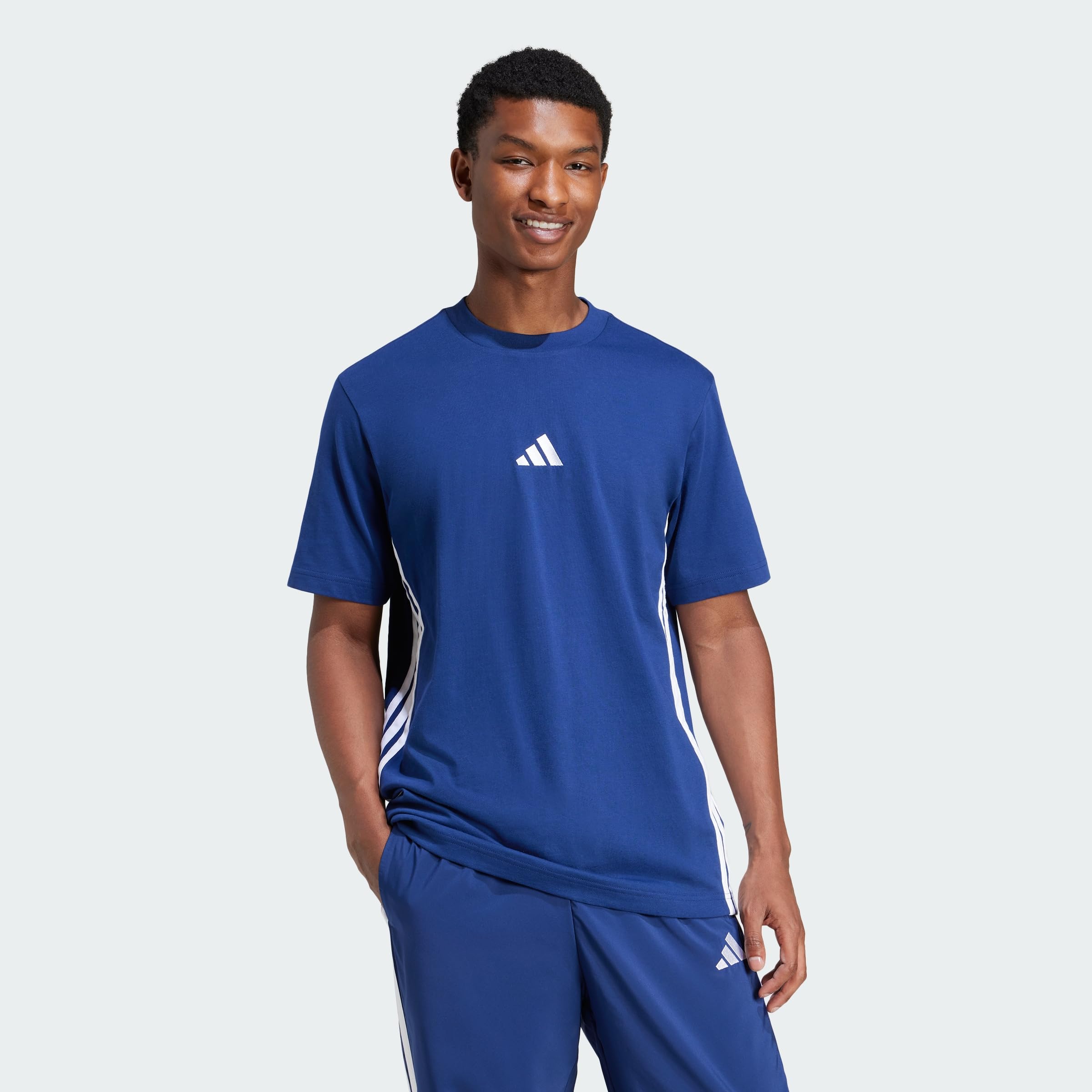 Adidas Herren Essential Three Stripes Single Jersey Tee