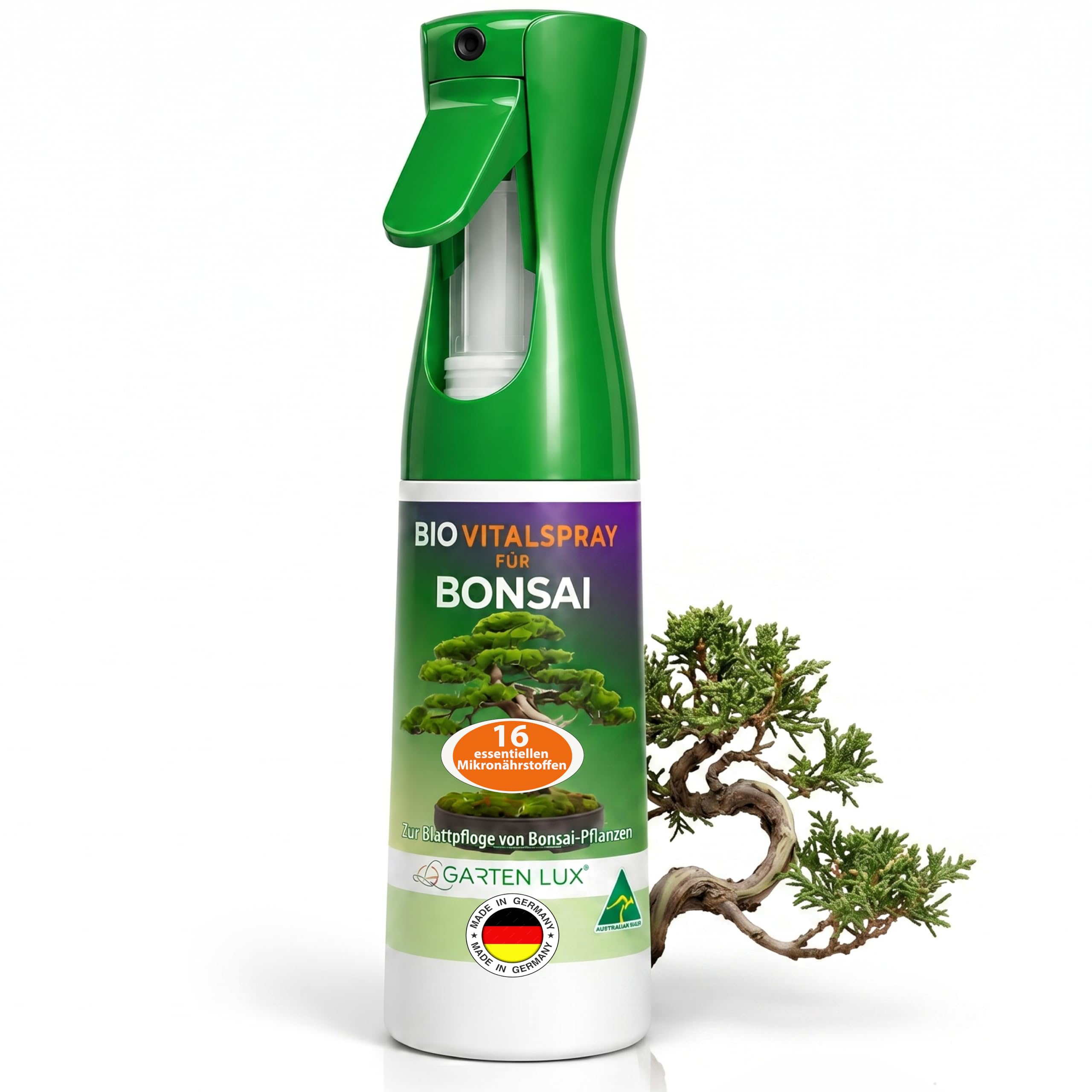 Garten Lux Spray bio Vital pour feuilles de bonsaï 300 ml 16 oligo-éléments
