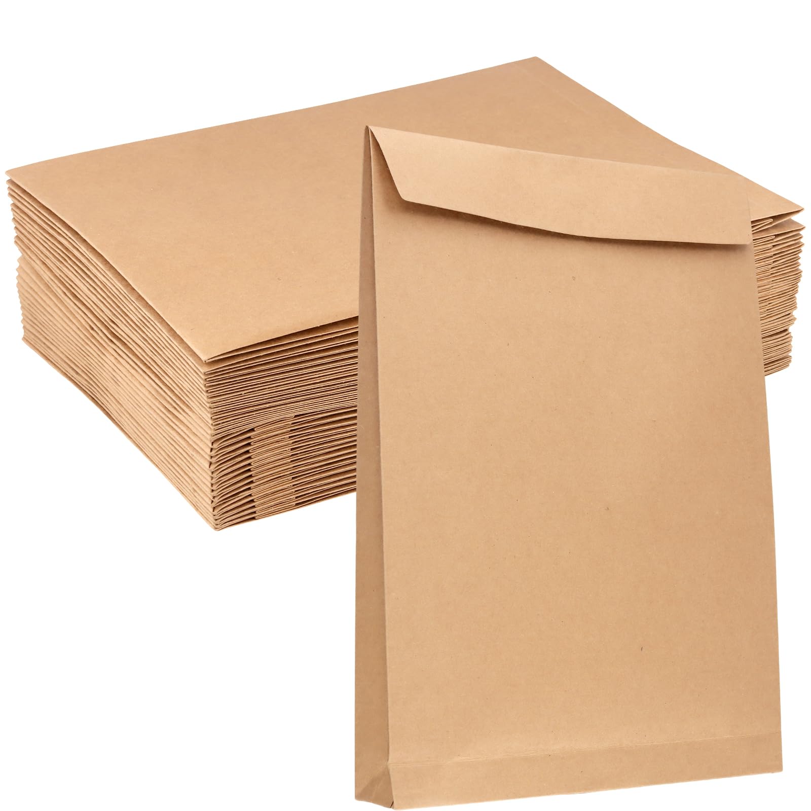 MOUYAT 30PCS Expandable Large Envelopes, A4 Envelopes Peel and Seal, 9.3" x 13" Large Brown Envelope for Business Office, File Storage