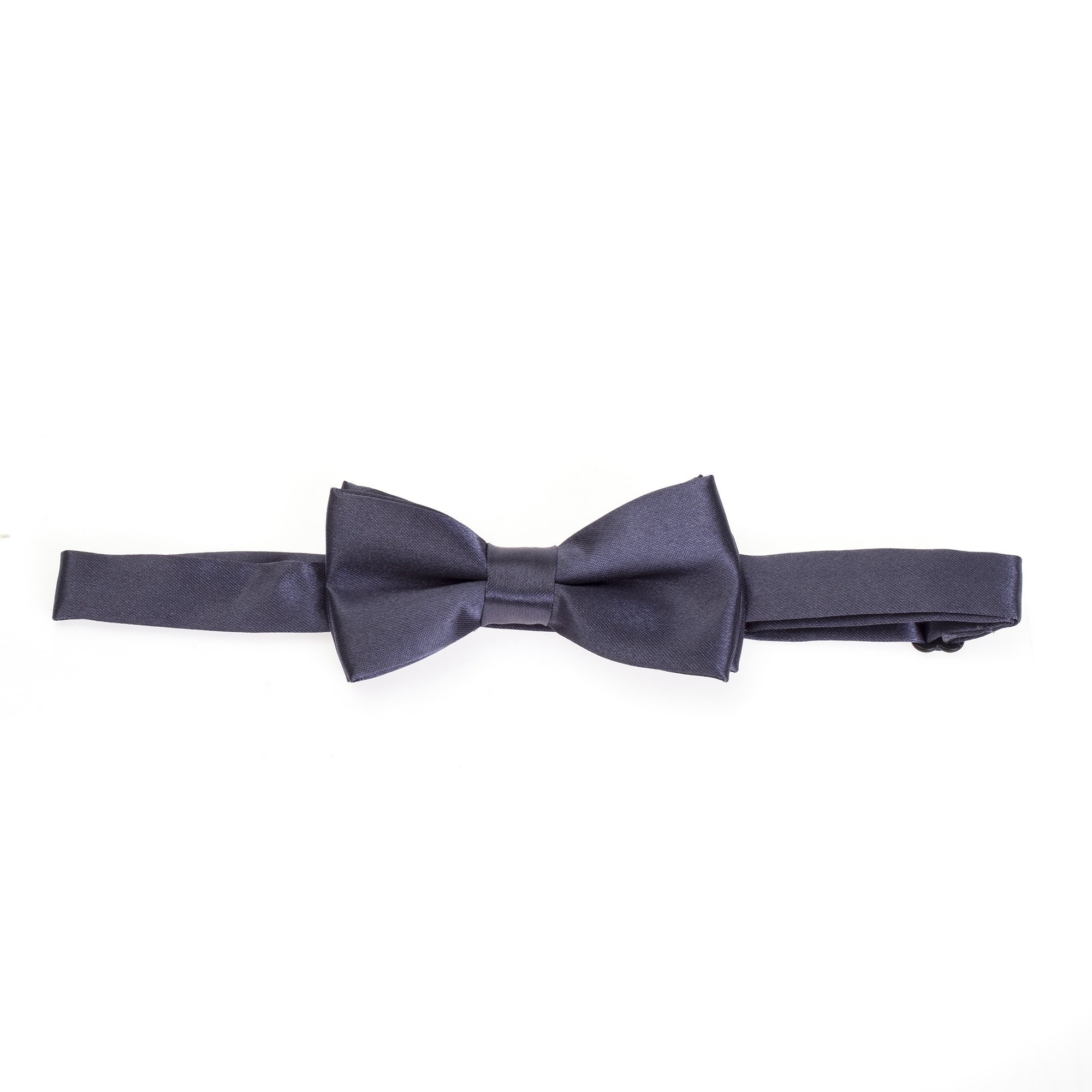 Robelli Kids/Boys Satin Clip-On Wedding Bow Tie (Steel Grey)