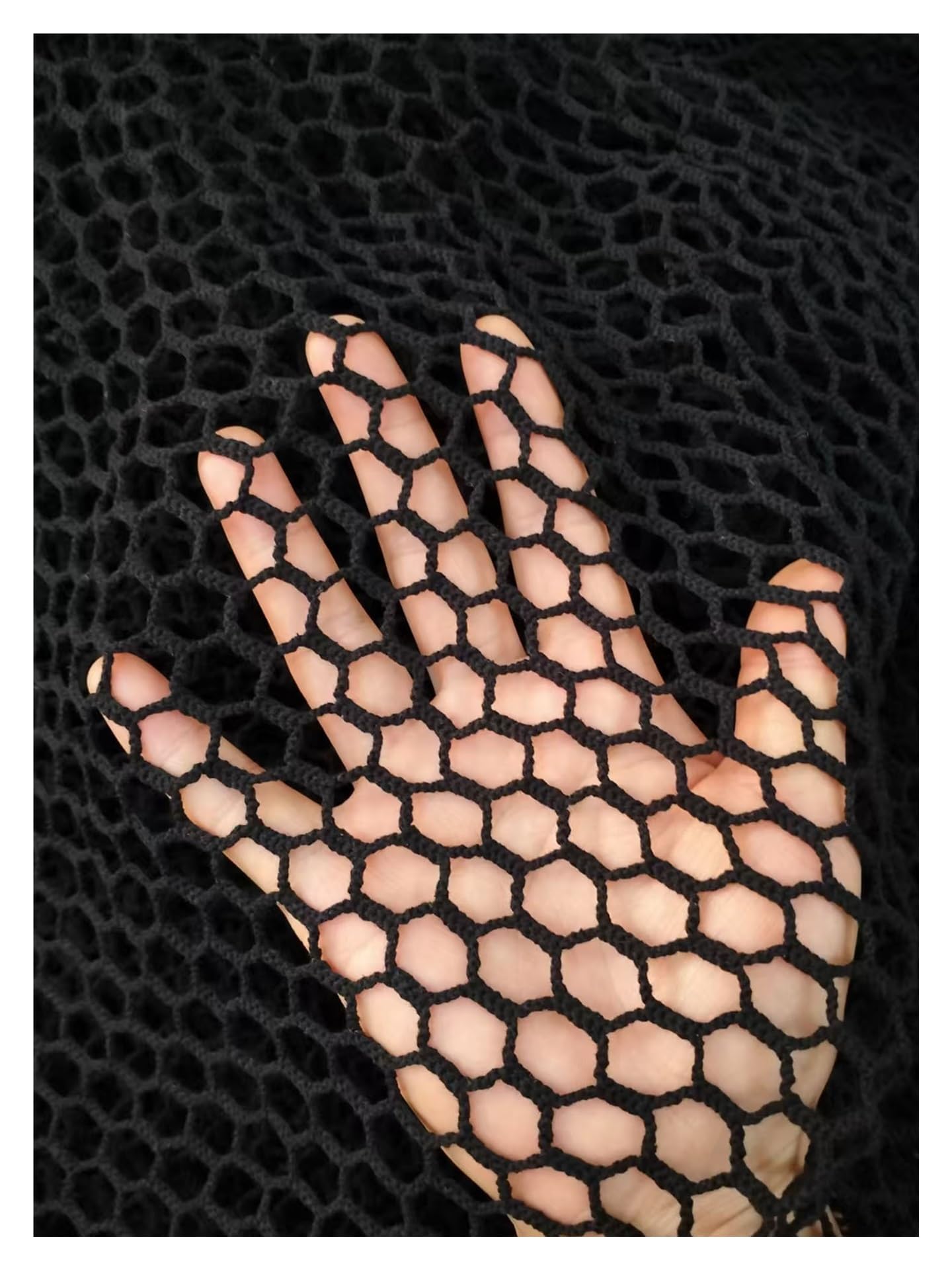 Tela De Malla Tejida Con Rejilla De Panal Clásica, Tela De Malla Trenzada Hueca, Tela De Costura for Manualidades DIY(Black)