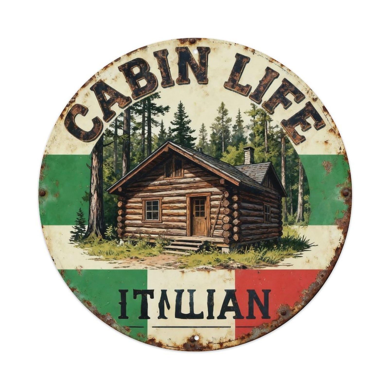 Cabin Life Vintage Tin Sign Metal Tin Sign Plaque