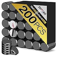 Vista 13 de DIYMAG Imanes Fuertes 140 Piezas 0.6x0.12 Pulgadas Imán de Nevera Refrigerador para Manualidades con Respaldo Adhesivo Magnético Pequeño Botón Negro