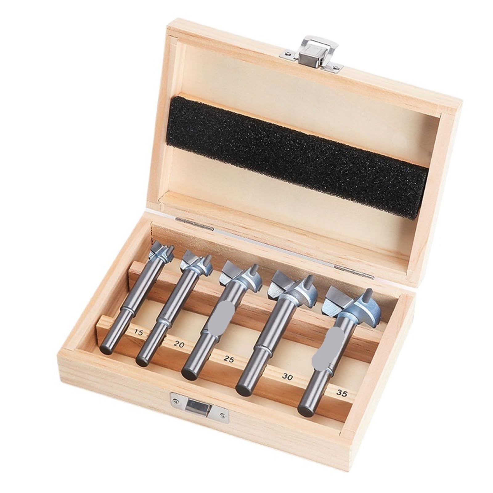 Juego de brocas for madera, herramientas de carpintería, juego de sierras de corona de 15 mm a 35 mm, brocas de carburo for bisagras