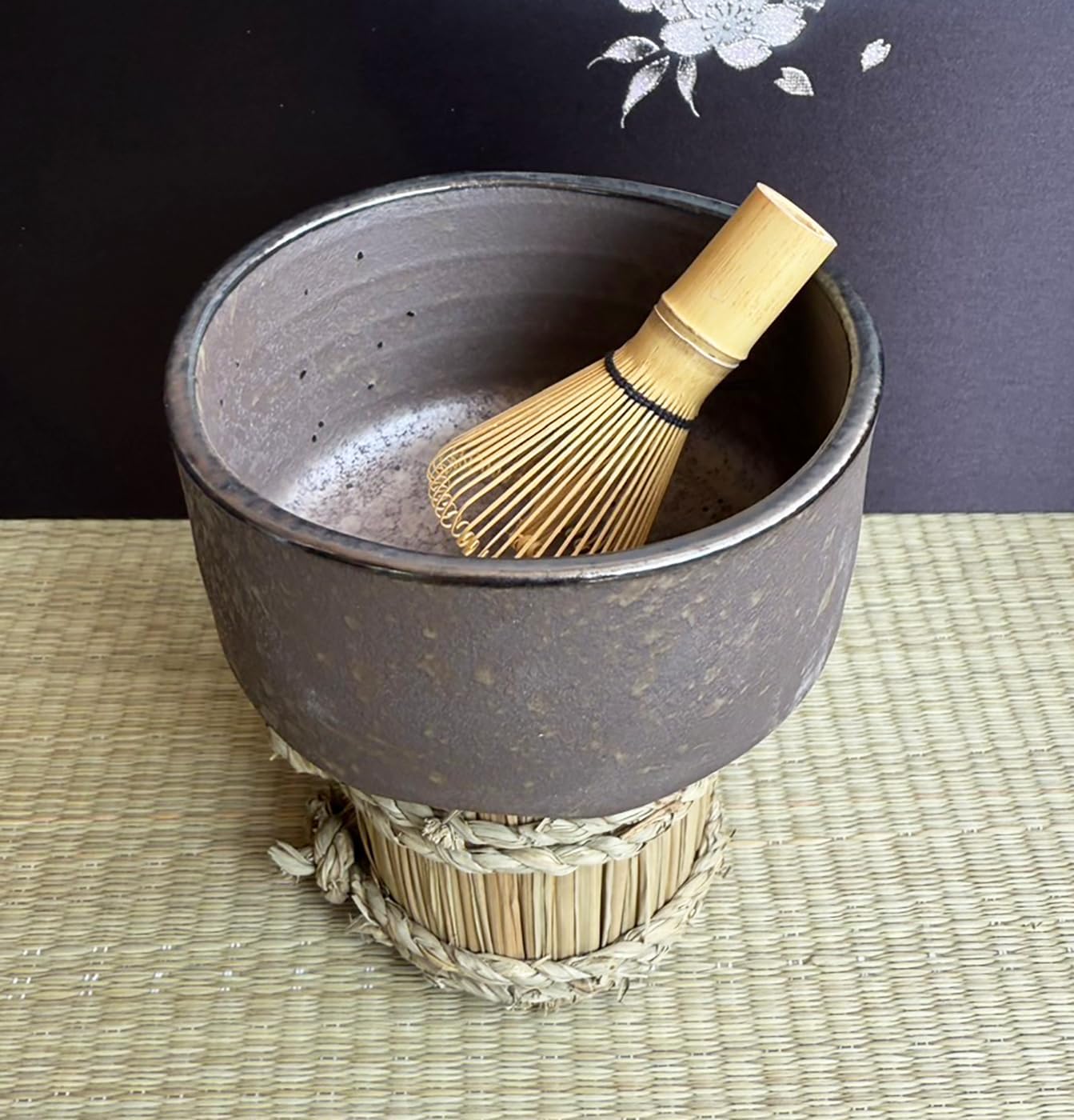 Japanese Traditional Handcrafted Mino Matcha Chawan Tea Bowl Cup Ceremony Tableware Pottery (Gin Kesshou) - Image 3