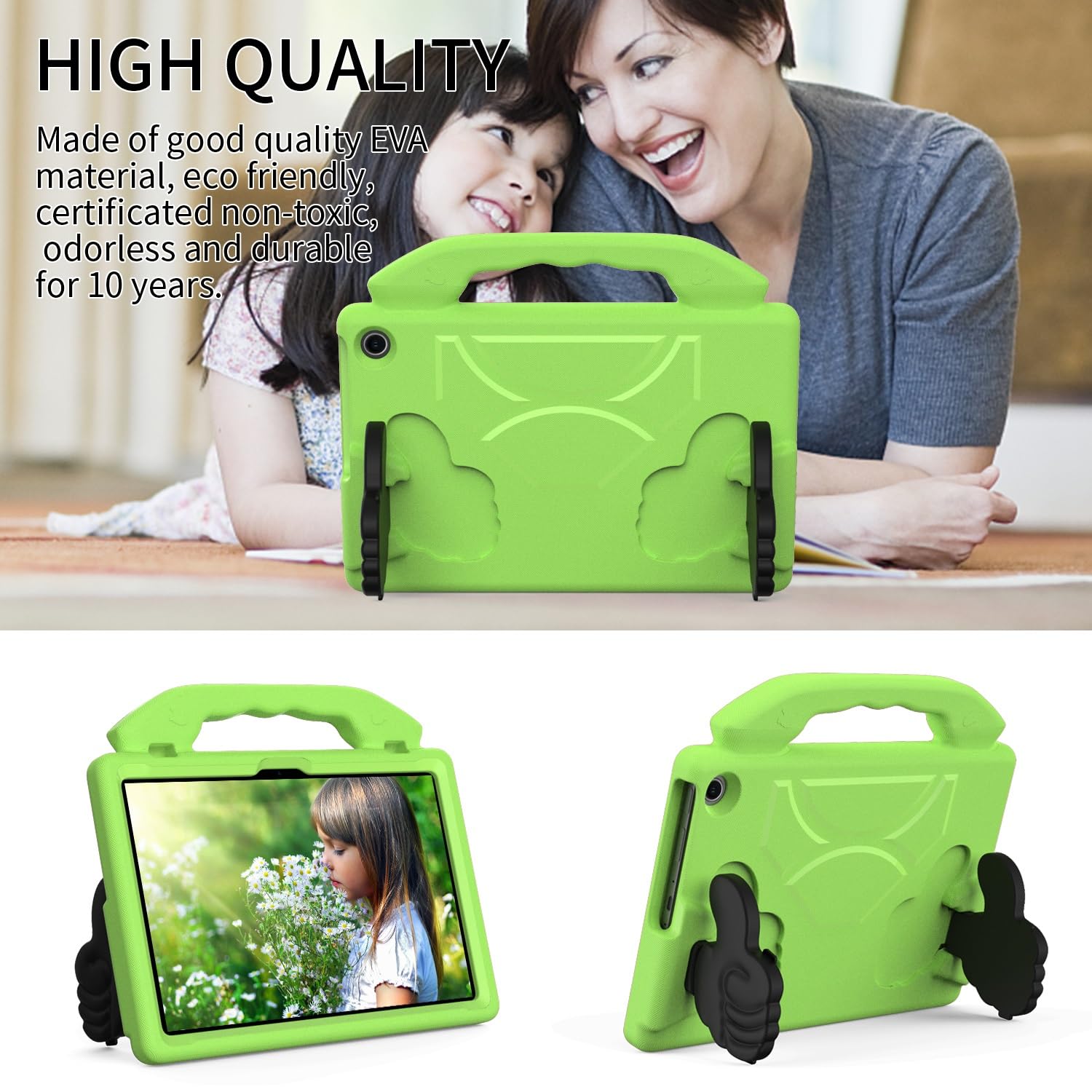 Custodia protettiva per tablet PC compatibile con Fire Max 11 pollici, custodia per tablet del 2023, compatibile con bambini, antiurto, leggera, in EVA, resistente agli urti, resistente agli urti, con