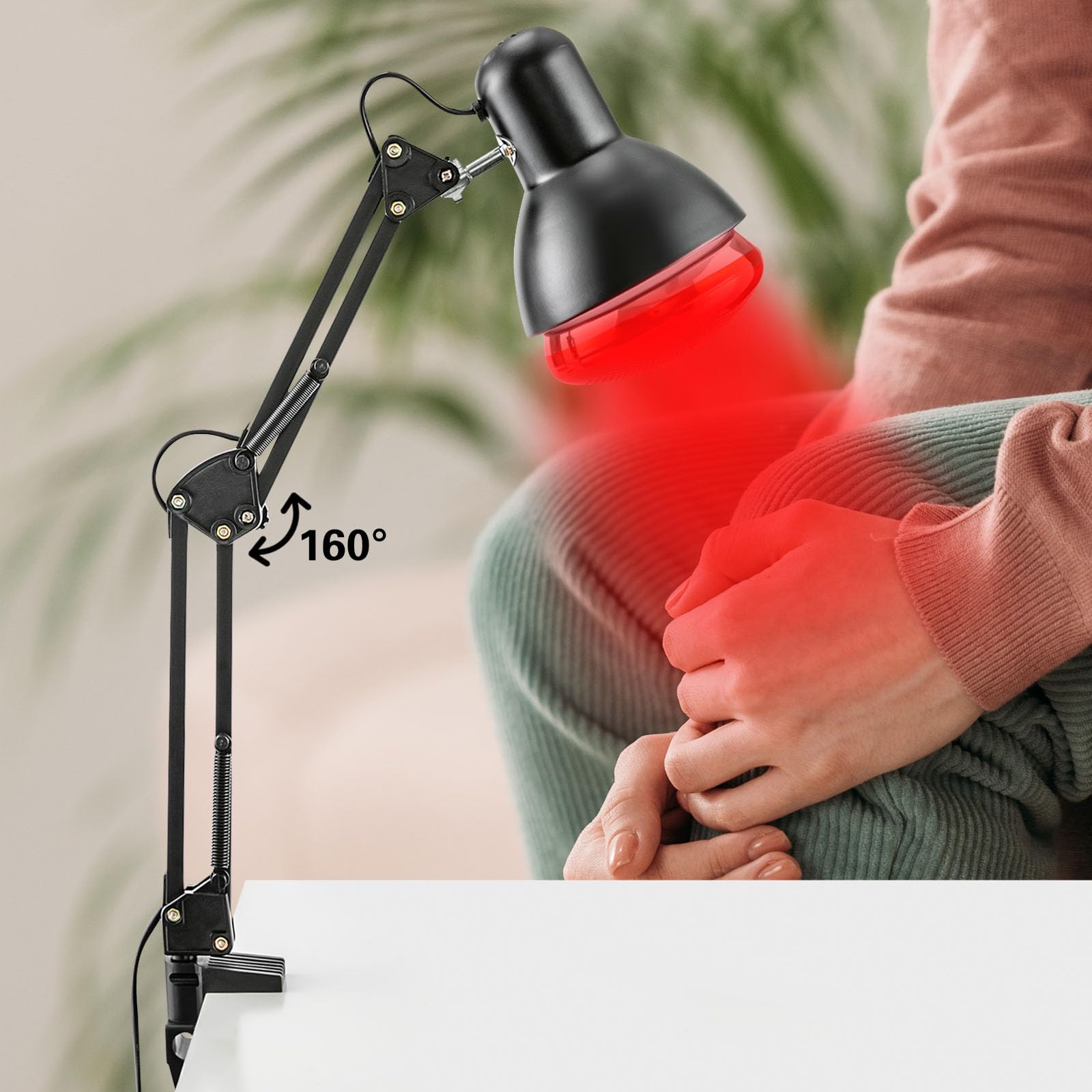 Czerwona lampa na podczerwień, 150 W, składana, do terapii, ból mięśni i stawów, medyczna