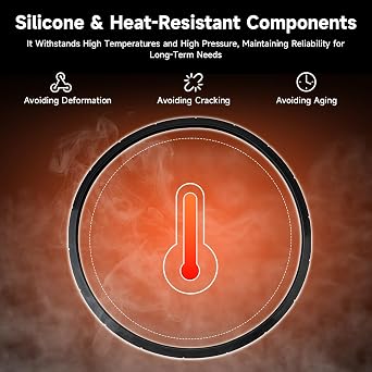 Pressure Canner Sealing Ring Safety Plug Pack Compatible with Presto Replace#: 09905 Includes Automatic Air Vent & Overpressure Plug