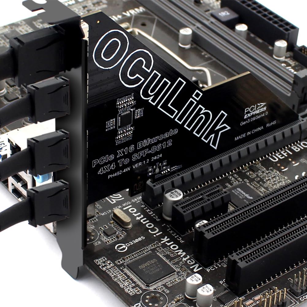 Karta adaptera PCIe X16 do SFF-8611/8612 (OCuLink SFF-8612)