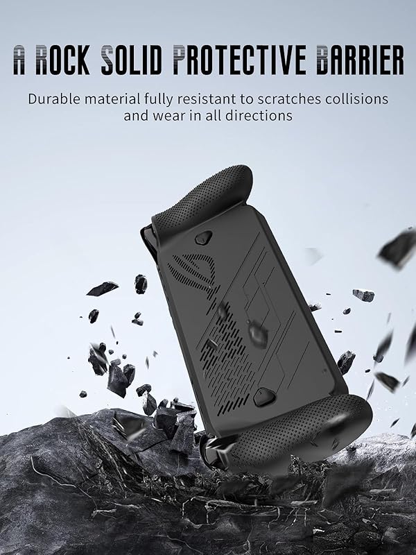 FJIASTB Case for ASUS ROG Xbox Ally/Ally X, Kids-Friendly Soft Silicone Protective Cover, Shockproof (Black) by FJIASTB - Used condition - CA$22.85