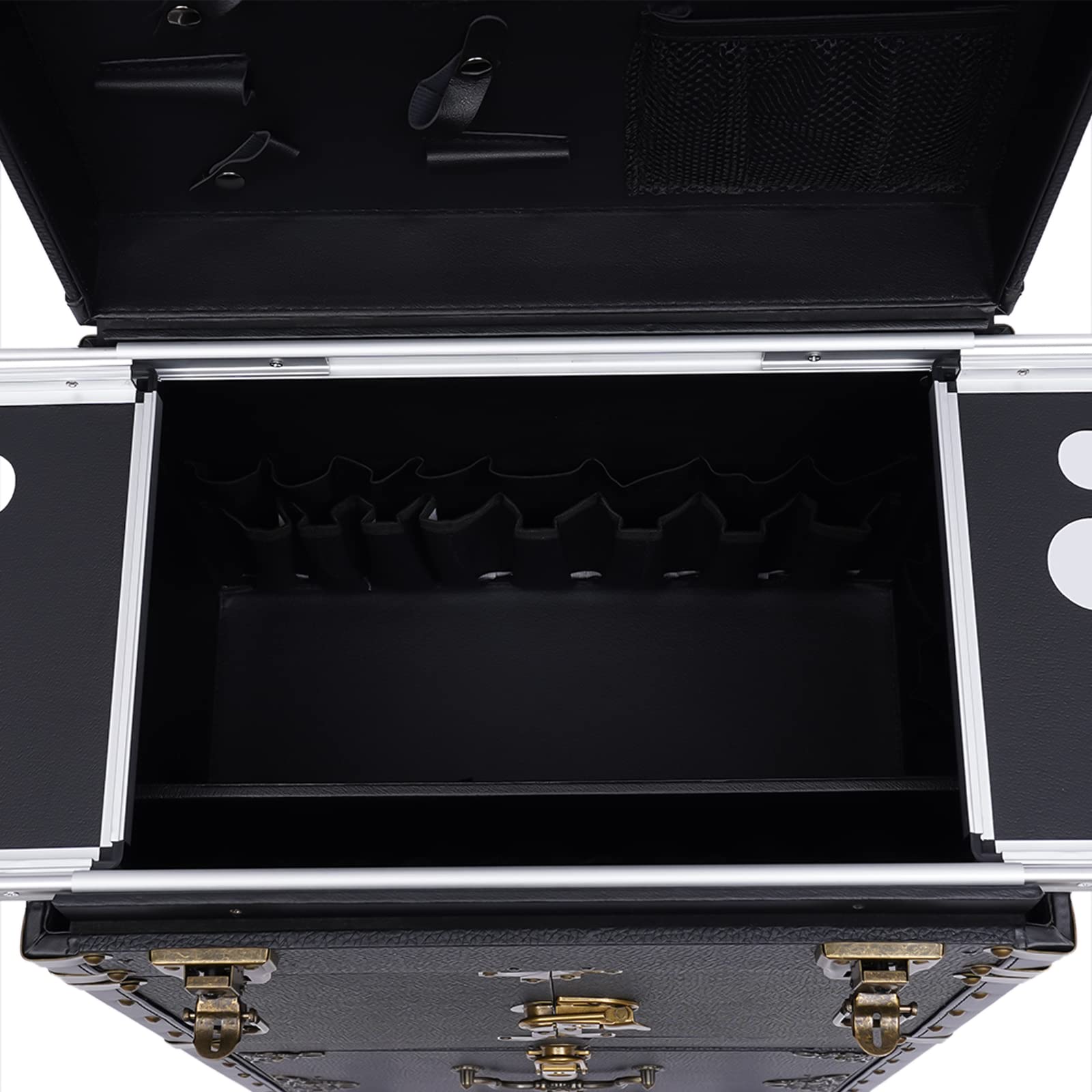 Schönheitssalon-Gepäck, 4 Lagen Große Kapazität Professionelle Make Up Organizer Gepäck Tragbares Rolling Makeup Professionelle Makeup Organizer Schmink Wasserdicht