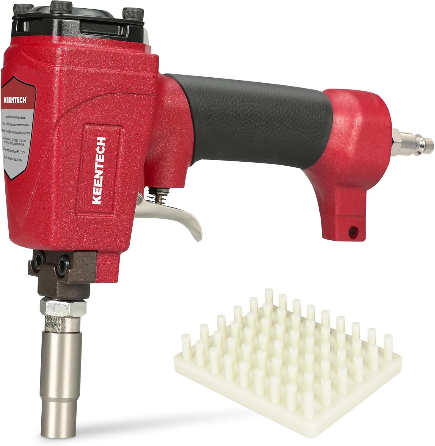 KEENTECH 1170 Pneumatic Decorative Nailer, 7/16 in (11.7 mm) Head Diameter, Air-Powered Deco Tack Nail Gun for Fast & Effortless Installation, Ideal for Sofa Leather, Upholstery, Furniture & Chairs