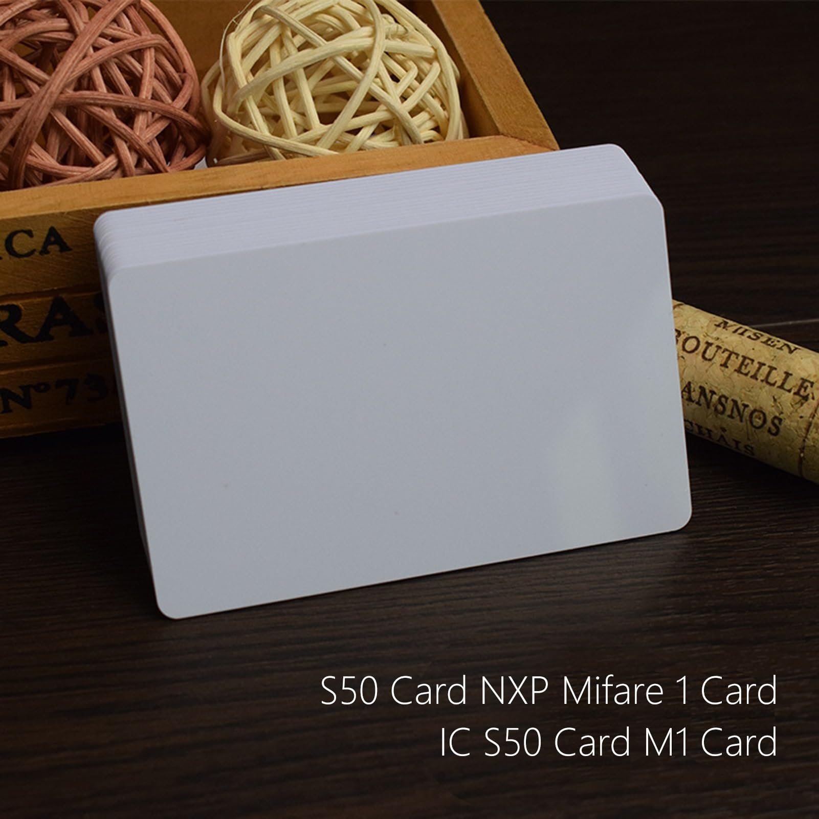 DEWIN 200 Tarjetas Inteligentes UID Regrabables, Tarjetas RFID de PVC en Blanco Reemplazables de 13,56 MHz for Control de Acceso Mi-Fare 1K S50 MF1, Sector Bloque 0 (200 Tarjetas UID M1