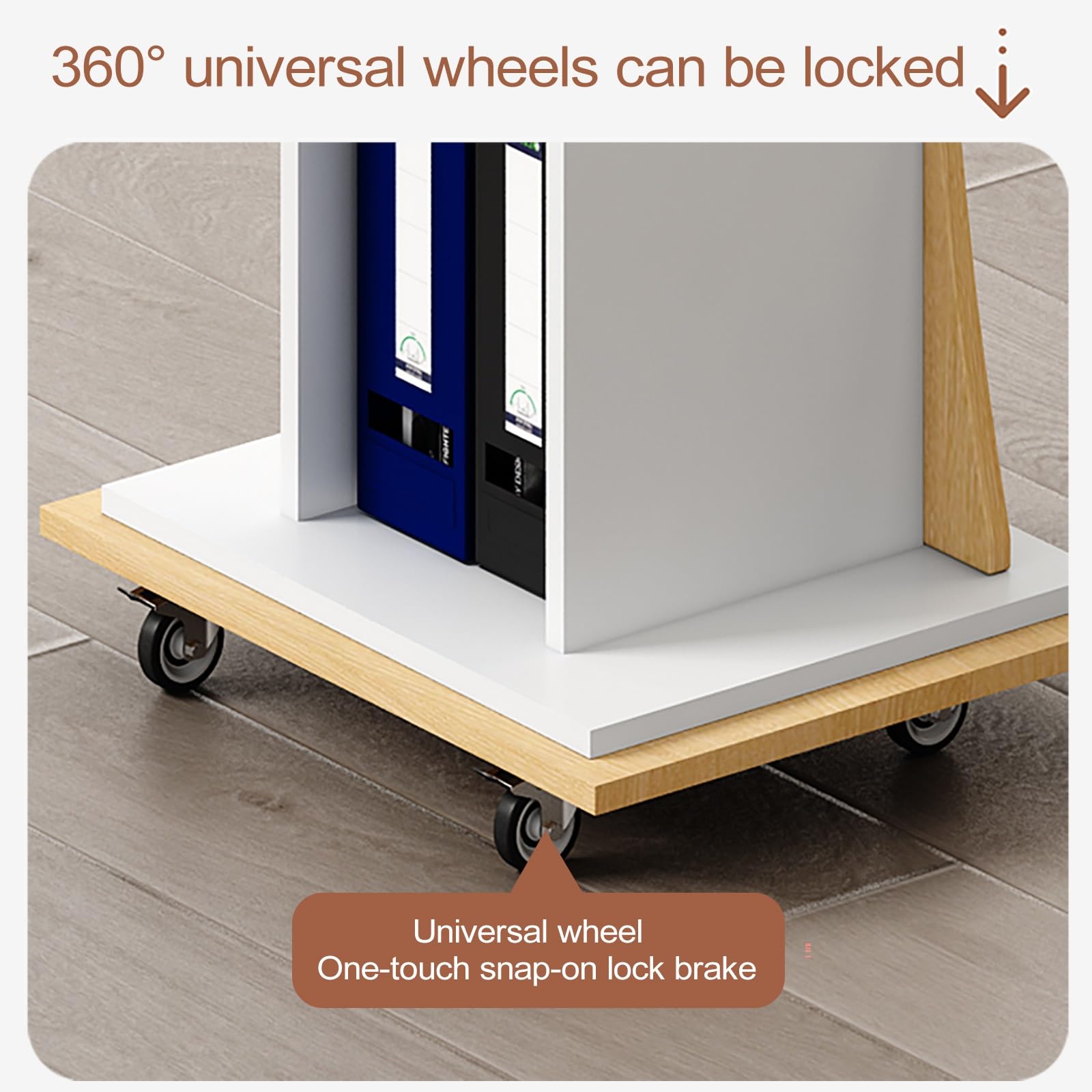 Générique Pupitre Mobile à roulettes, Podium Portable sur Pied pour Salle de Classe, Plateforme de Lecture Verticale, chaire Mobile multifonctionnelle (Couleur Bois)