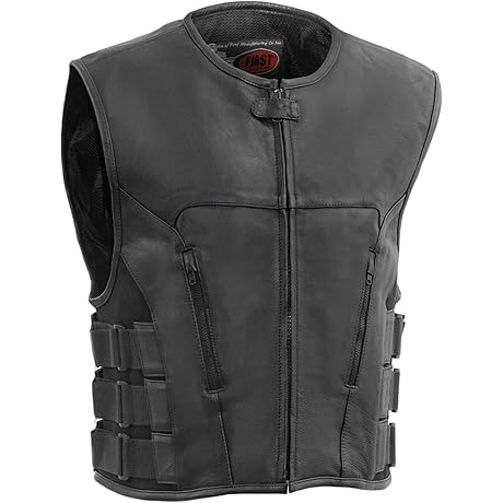 Commando Men's Motorcycle Puffer Vest with Hood