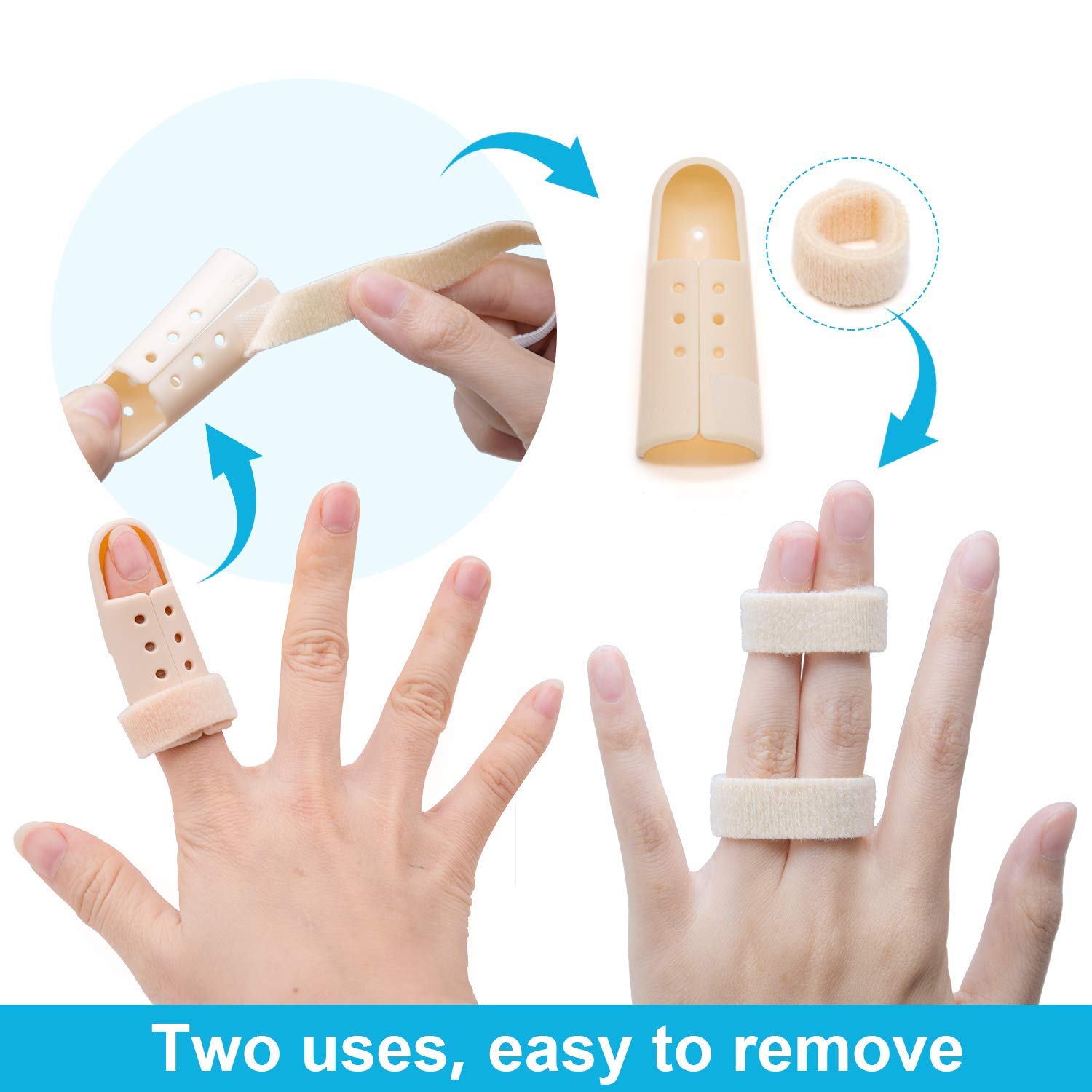 Sumifun Stack Splints, 5 PCS Finger Splint for Pinky, Slim Finger