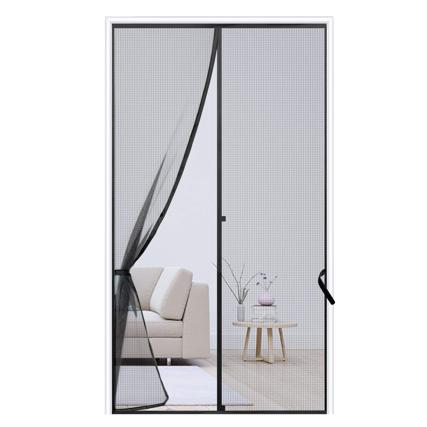 Sunolga 34 x 81 Inch Magnetic Screen Door, Fits Doors Size 32 x 80 