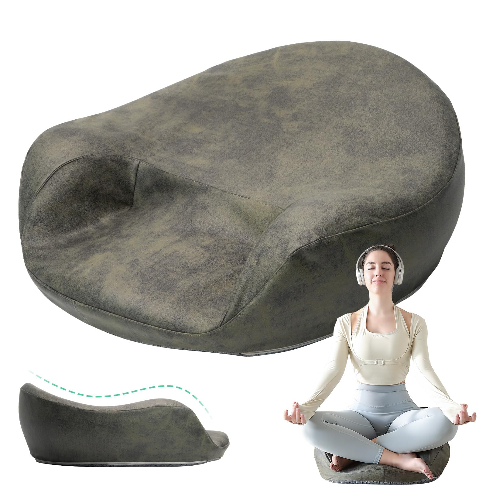 Meditation Cushion, Comfortable Floor Pillow for Adults Sitting, Reading, Yoga, Large Floor Cushion Seating for Living Room Tatami Home Decor