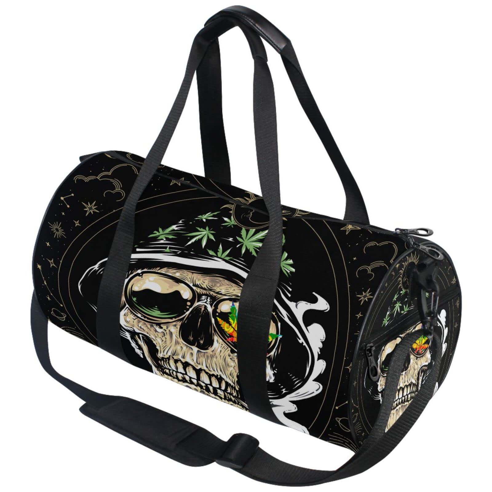 MNSRUU Duffel Bags Gothic Skull Cool Sports Gym Bag Travel Luggage Overnight Bags for Men Women Duffel Bags for Traveling