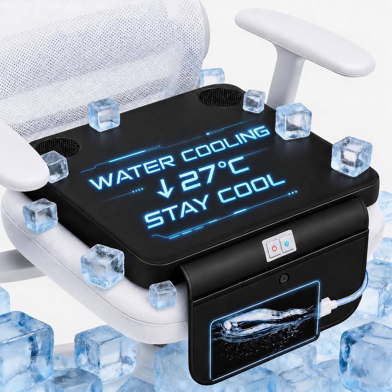 Photo 1 of GOBRILLFUN 80°F Water Cooling Seat Cushion for Car Seat & Office Chair