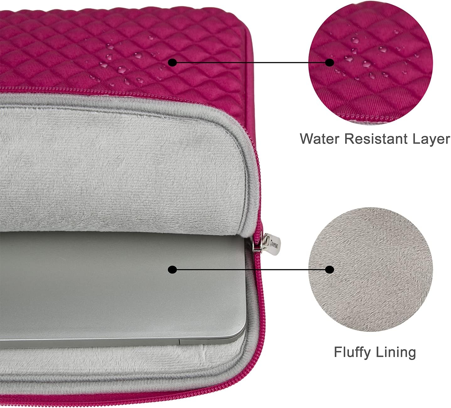 RAINYEAR 11-13 Inch Laptop Sleeve Compatible with 13" Macbook Air M5 M4 M3 M2 M1 Macbook Neo 13.3" & 14" Macbook Pro - Image 5